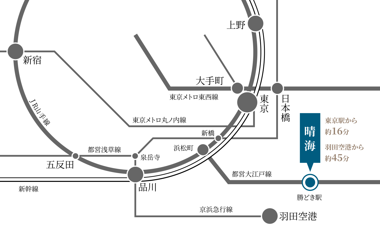 L stay & grow晴海へのアクセスマップ