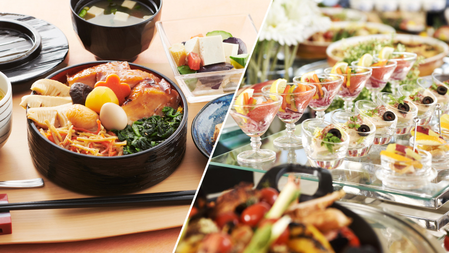 ランチと懇親会ビュッフェの料理例
